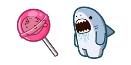 Cute Shark and Lollipop Cursor