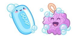 Cute Soap and Shower Sponge Cursor