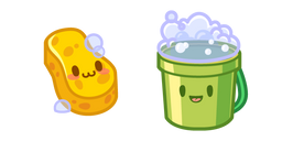 Cute Sponge and Bucket Cursor