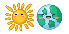 Cute Sun and Earth Cursor