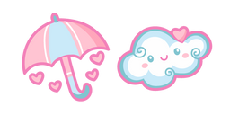 Cute Umbrella and Cloud Cursor