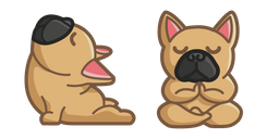 Cute Yoga Bulldog Cursor