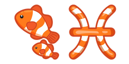 Cute Zodiac Sign Pisces Cursor