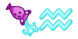 Cute Zodiac Sign Aquarius Cursor