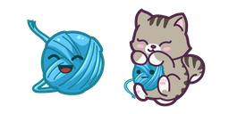 Cute Yarn Ball and Kitten Cursor