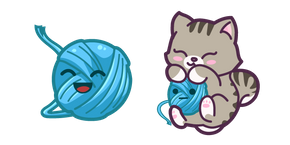 Cute Yarn Ball and Kitten Cursor
