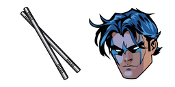 Nightwing and Escrima Sticks Cursor