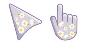 Grey-White Chamomile Cursor