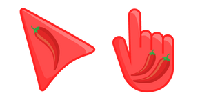 Chili Pepper on Red Background Cursor