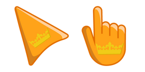 Yellow Crown on Orange Background Cursor