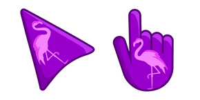 Pink Flamingo on Purple Cursor