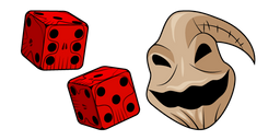 The Nightmare Before Christmas Oogie Boogie and Dice Cursor