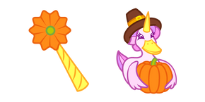 Cute Duck Unicorn Thanksgiving Day Cursor