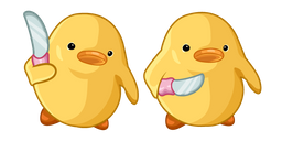 Duck With a Knife Meme Cursor