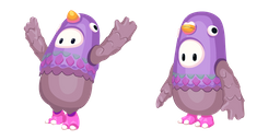 Fall Guys Character in Pigeon Costume Cursor
