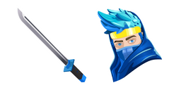 Fortnite Ninja Skin Dual Katanas Back Bling Cursor