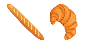 French Baguette and Croissant Curseur