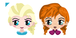 Frozen Elsa and Anna Cursor
