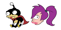 Futurama Turanga Leela and Nibbler Cursor