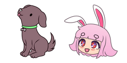 Gacha Life Yuni and Puppy Cursor