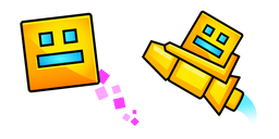 Geometry Dash Player Cube and Ship Cursor