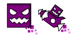 Geometry Dash Cube 145 and Ship 13 Cursor