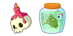 Halloween Skull and Jar Cursor