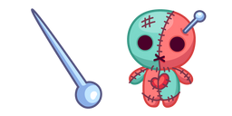 Halloween Voodoo Doll and Needle Cursor