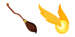 Harry Potter Nimbus 2000 and Golden Snitch Cursor
