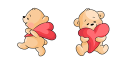 Valentine's Day Bear and Heart Cursor