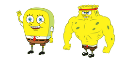 Increasingly Buff SpongeBob Cursor