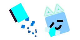 Just Shapes and Beats Blue Square and Big Cube Cursor
