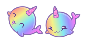 Курсор Kawaii Rainbow Whale Unicorn