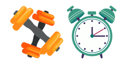 Dumbbells and Alarm Clock Cursor