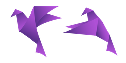 Purple Origami Bird Cursor