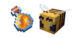 Minecarft Honey Bottle and Bee Cursor