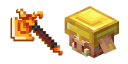 Minecraft Armored Piglin and Firebrand Cursor