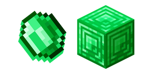 Minecraft Emerald and Block of Emerald cursor