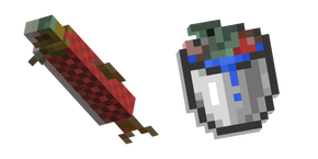 Minecraft Bucket of Salmon and Salmon Curseur