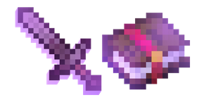 Minecraft Enchanted Book and Netherite Sword Curseur