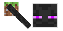 Minecraft Enderman with Earth Block Curseur
