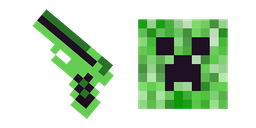 Minecraft Gun and Creeper Curseur