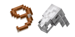 Minecraft Skeleton Horse and Lead Cursor