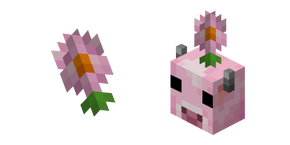 Minecraft Moolip and Pink Daisy Cursor