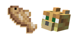 Minecraft Ocelot and Raw Cod Cursor