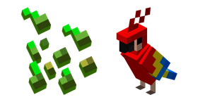 Minecraft Wheat Seeds and Red Parrot cursor