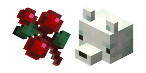 Minecraft Sweet Berries and Snow Fox cursor