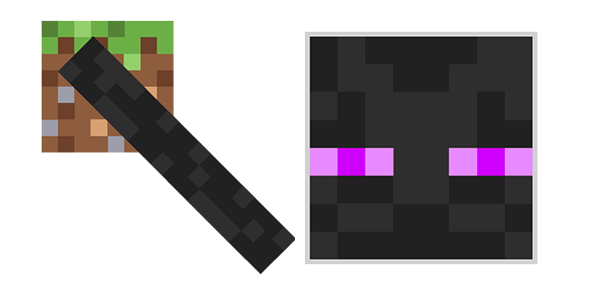 Minecraft Enderman with Earth Block Cursor