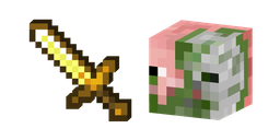 Minecraft Golden Sword and Zombie Pigman Cursor