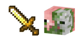 Minecraft Golden Sword and Zombie Pigman cursor